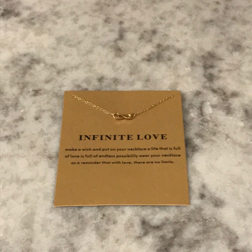 “Sara” infinite love ❤️ 8 infinity gold necklace - Picture 2 of 3